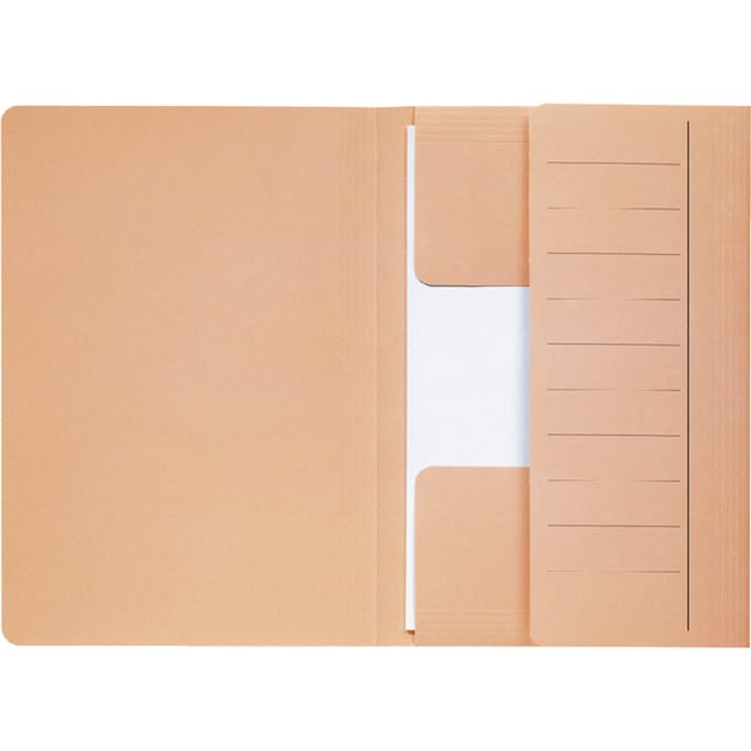 Dossiermap Secolor  Mammoet folio 3 kleppen 270gr chamois