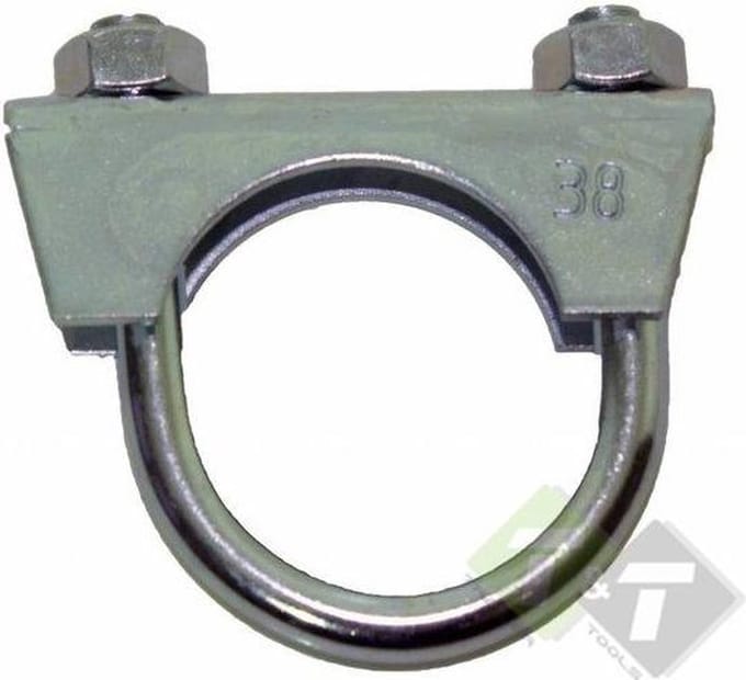 Uitlaatklem, diameter 38, schroefdraad M8