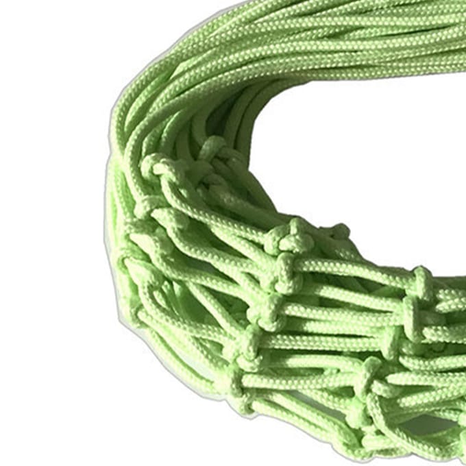50cm Zelflichtgevend Basketbalnet Vervanging Nylon Bal Schietnet voor Dagelijkse Training Groen beige