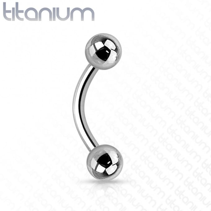 Gebogen Barbell Basis Titanium Piercing - LMPiercings