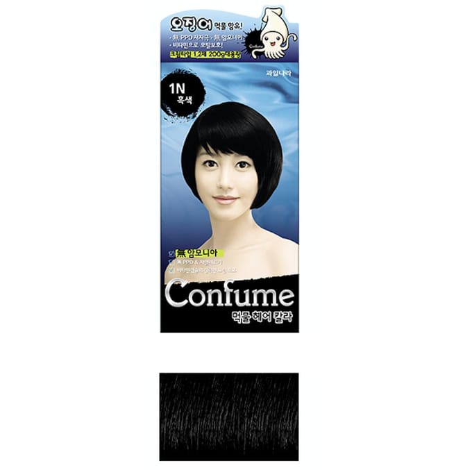 Fruit Nara Confume Coloration Capillaire (Teinture) à l'Encre de Seiche - 4 Couleurs 1. #1N Black gray
