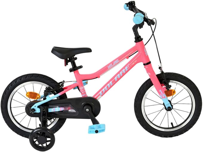 Volare Milano Kinderfiets - Meisjes - 14 inch - Roze - Twee handremmen