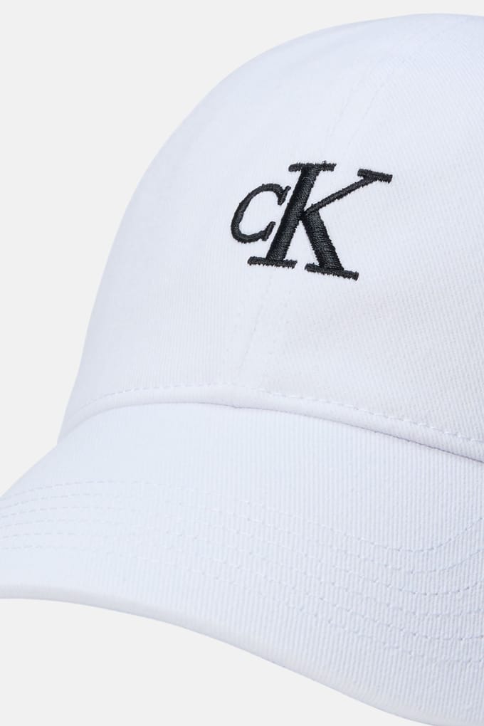 Calvin Klein Monogram Embroidery Cap Bright White Taglia: OS | Cappelli Outlet | Donna | Bianco