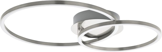 EGLO Mottafolone Plafondlamp - LED - 41.5 cm - Nikkelmat