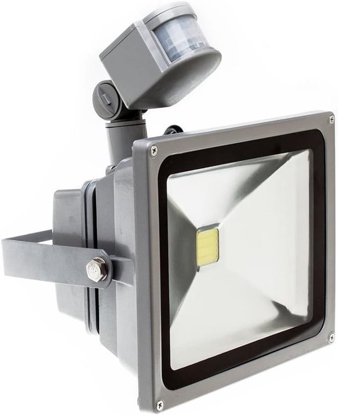 30W LED Buitenlamp met Bewegingssensor - Waterdicht IP65 - Warm Wit Licht