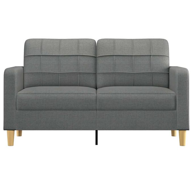 vidaXL - Tweezitsbank - 140 - cm - stof - donkergrijs