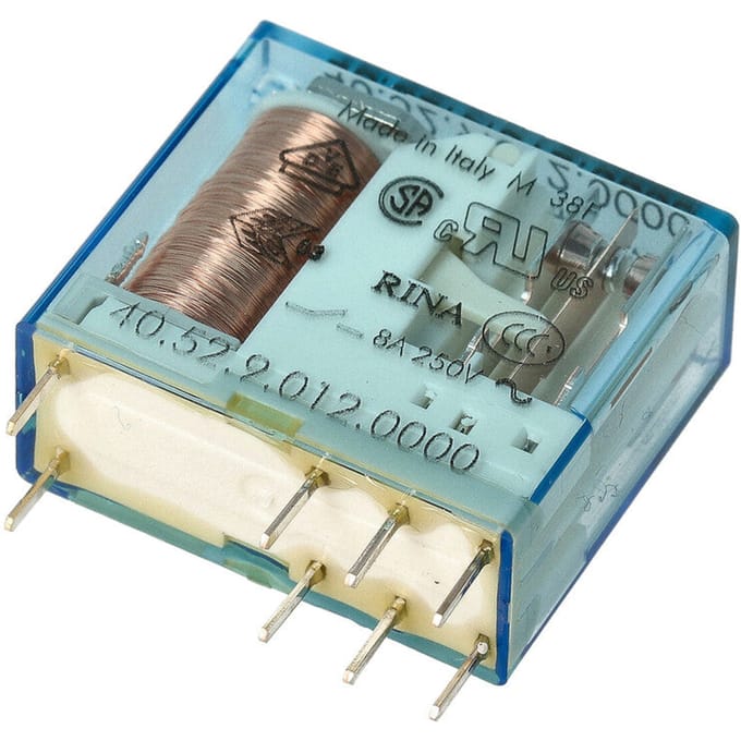 Finder 40.52 PCB Relais 12VDC 2CO 8A AgNi - 40.52.9.012.0000