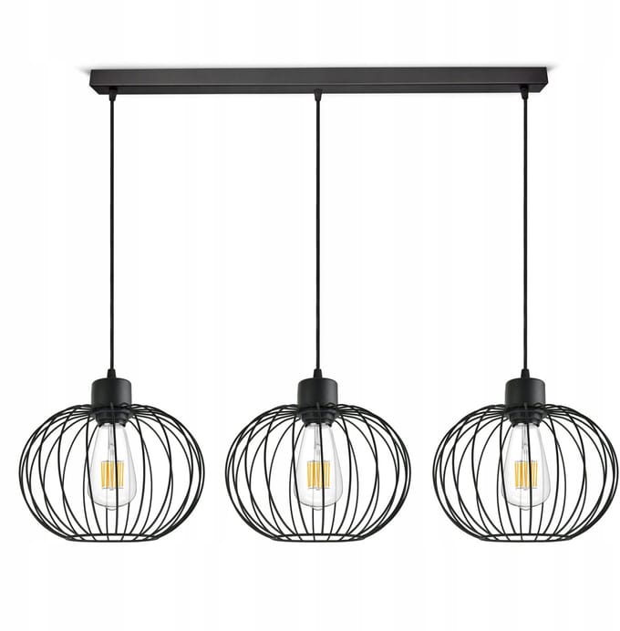 Hanglamp Zwart Metaal Draadbollen E27 - Modern Design