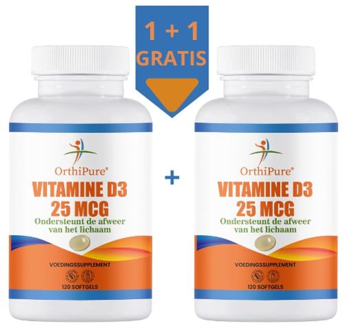 OrthiPure -Vitamine D3 120 softgels 25mcg