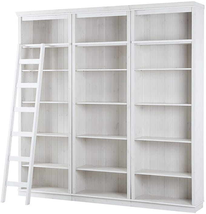 Anna-Boekenkast - 5 Planken - Wit - Set van 3