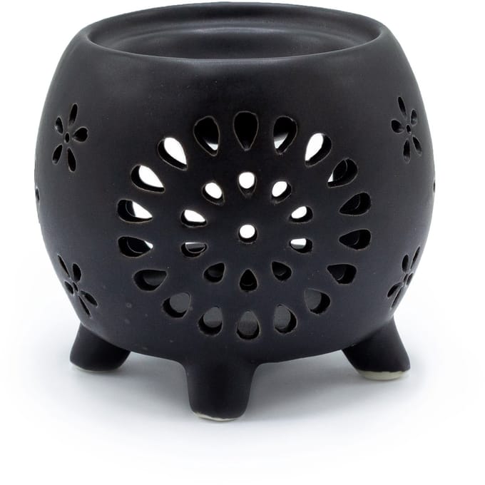 Squat Pot Oliebrander Flower Burst - Matzwart