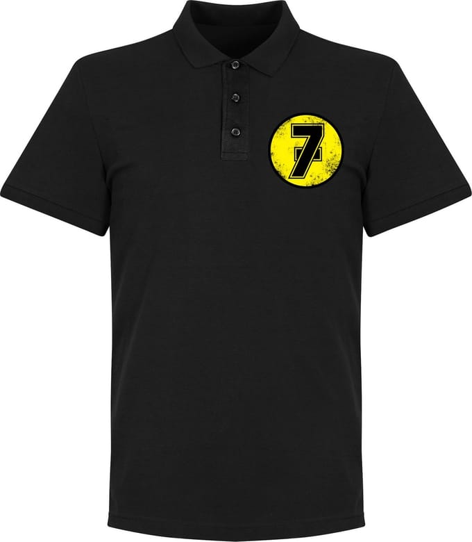 Barry Sheene No.7 Polo Shirt - Zwart - M