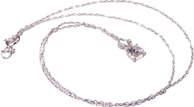 14 karaat gouden ketting solitaire