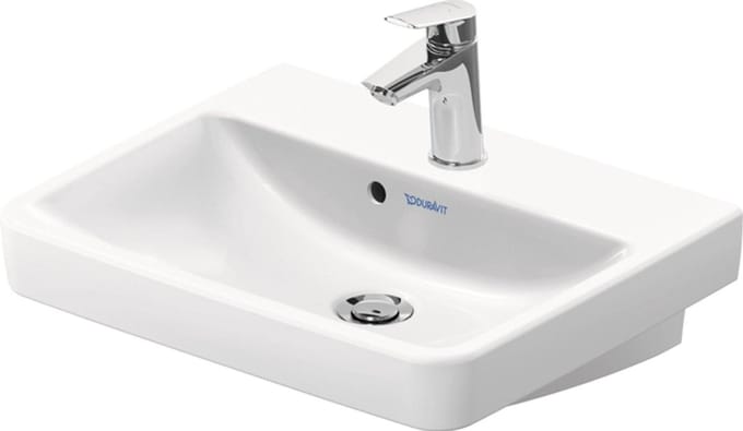 Duravit No.1 - No.1 - wastafel - 500mm - met overloop - 1 kraangat midden - hoogglans wit