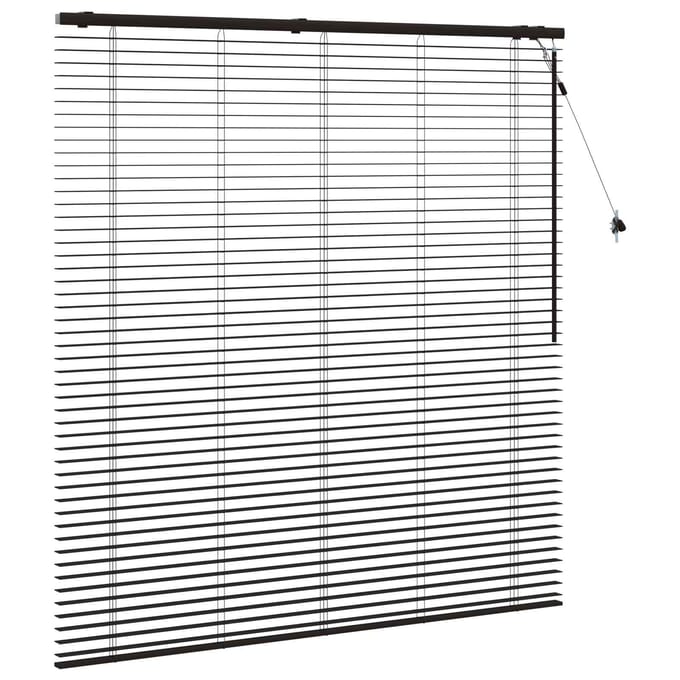vidaXL - Venetiaanse - jaloezie - Donkerbruin - 155 - x - 160 - cm - 35 - mm