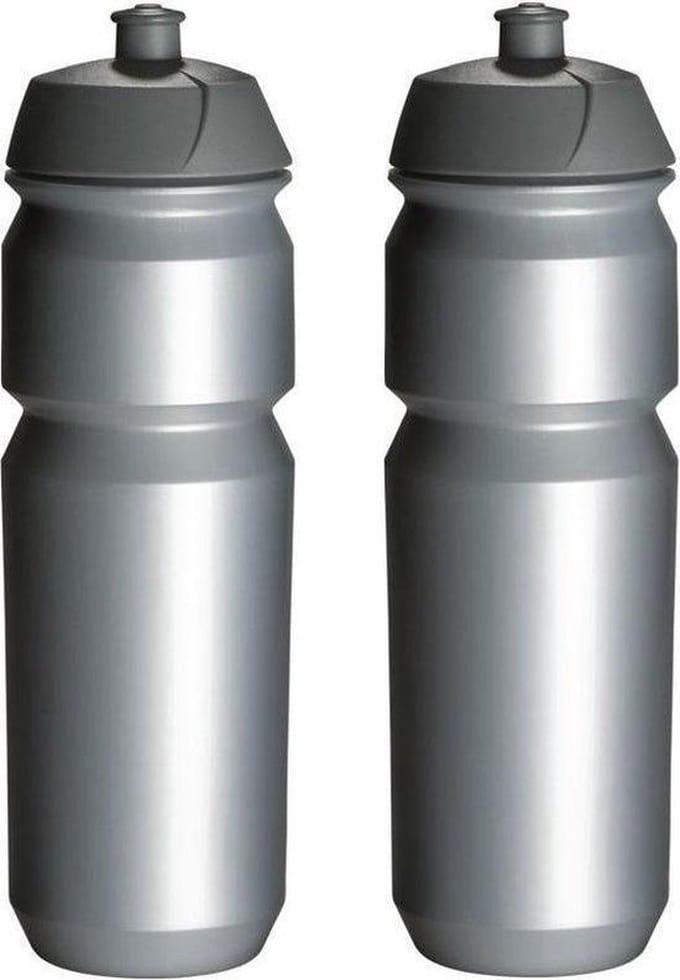 2 x Tacx Shiva Bidon - 750 ml - Zilver - Drinkbus