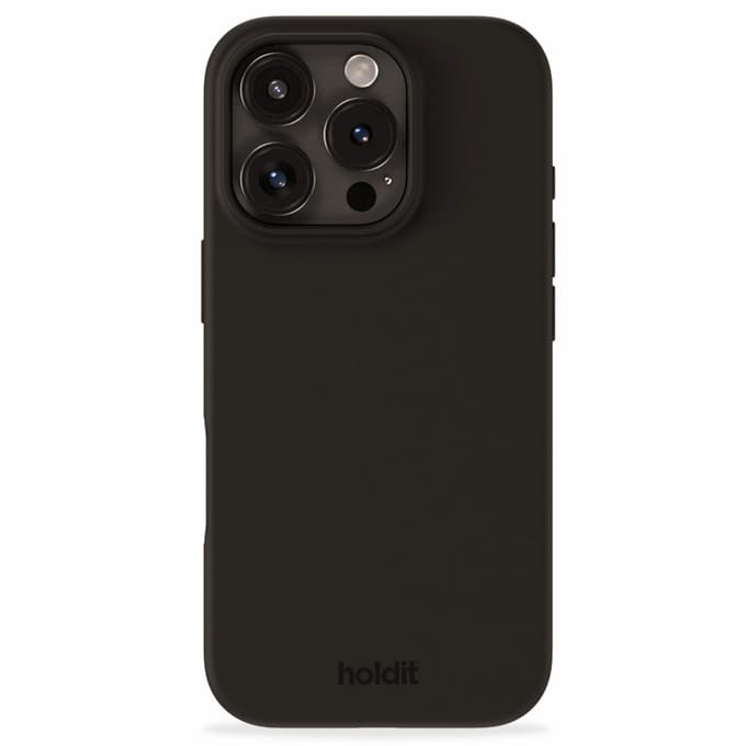 Holdit Silicone Case geschikt voor Apple iPhone 16 Pro Max - Zwart