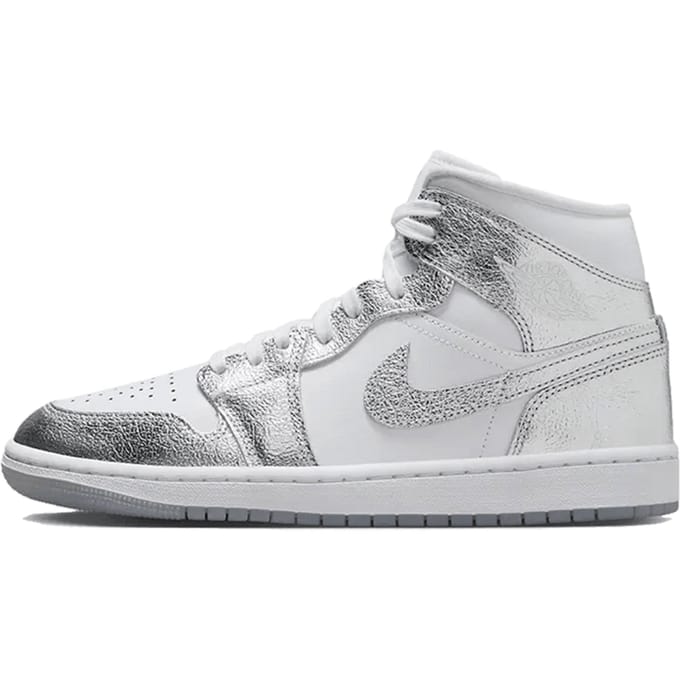 Air Jordan 1 Mid Crinkled Chrome