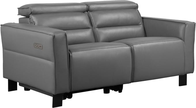 Carpari-2Zitsbank - 1 Elec. Relax - Grijs PU