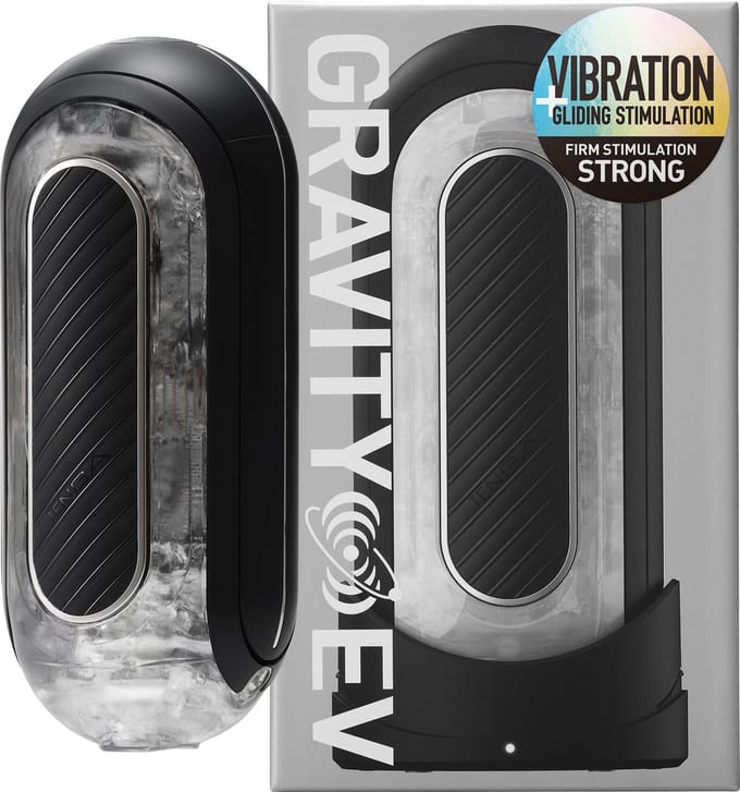Tenga - FLIP ZERO GRAVITY EV (Electronic Vibration) BLACK - Elektrische masturbator - seksspeeltje voor mannen