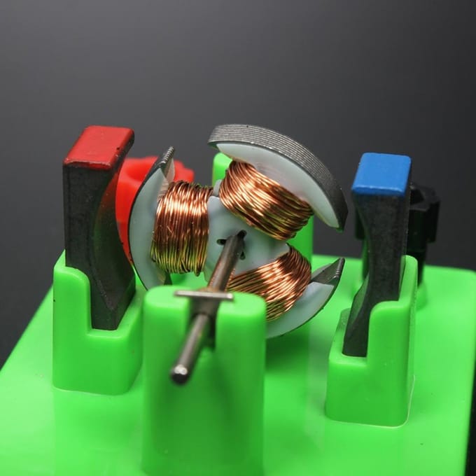 Doe-het-zelf DC Elektromotor Model Natuurkunde Experiment Hulpmiddelen Educatieve Leerlingen School Lab Wetenschapsproject Leuke Leer Tool Speelgoed green