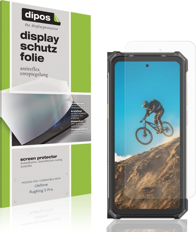 dipos – 4x Matte Beschermfolie geschikt voor Ulefone RugKing 5 Pro | Krasbestendige & antireflecterende Screenprotector Ultra-Thin