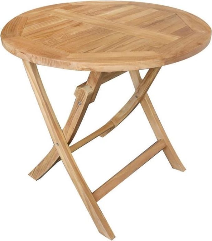 Klaptafel teak Milton rond 80cm