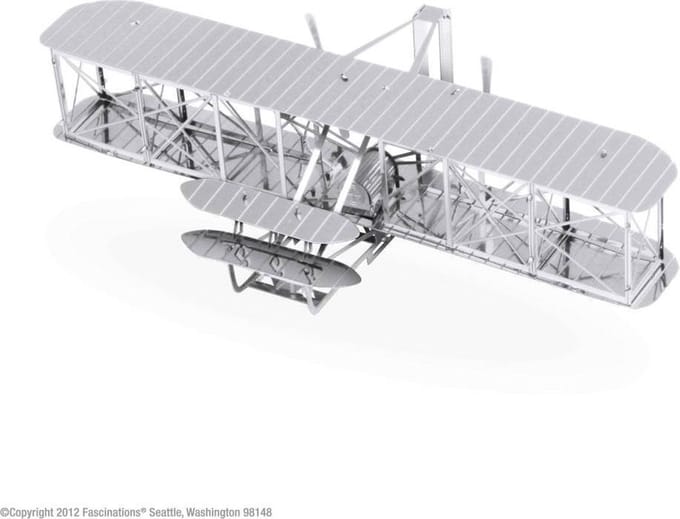Metal Earth Modelbouw 3D Brothers Wright vliegtuig - Metaal