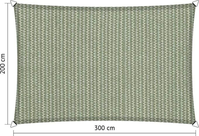 Schaduwdoek 2x3 rechthoek Moonstone green
