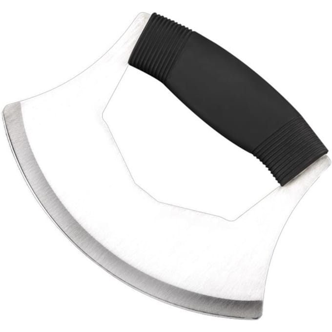 Roestvrijstalen Pizzasnijder met Beschermhoes Ergonomische Antislip Handgreep Wiegmes zilver