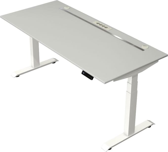 Kerkmann - Zit sta bureau Move Boost 4 - 180x80cm - licht grijs-wit