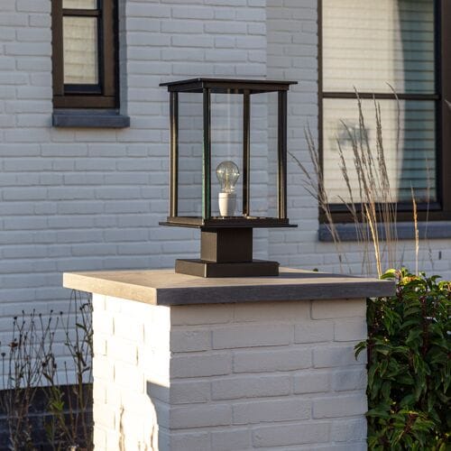 KS Verlichting Buitenlamp Sokkellamp Zwart Capital 1