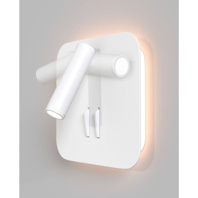 Maytoni iOS 176 LED wandlamp, hoekig, wit