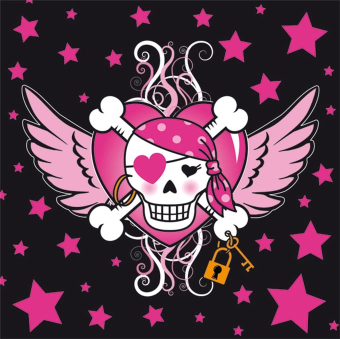 Servetten Pink Pirate Girl - 2 x 20 stuks