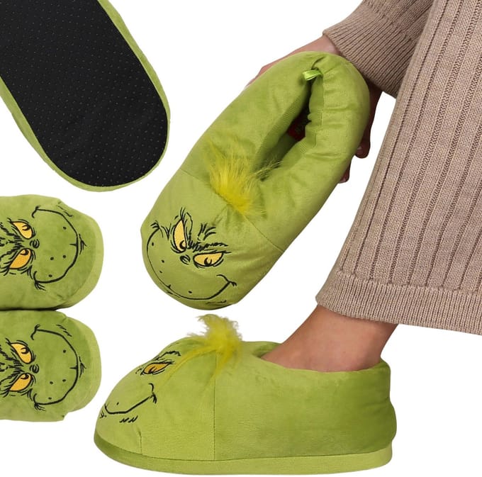 Grinch Groene WARME unisex pantoffels, ANTISLIP, kerstslippers 36-38 EU