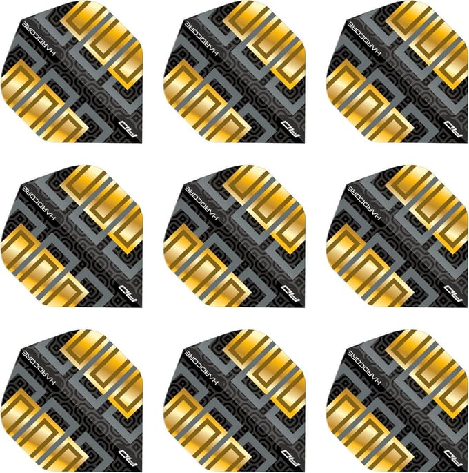 Blok Dart Vleugels 3 Sets - Premium Goud en Zwart - Voor Stabiliteit