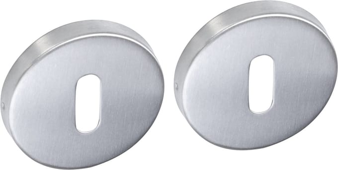 Rozetten sleutelgat RVS - Rond 53 x 8 mm