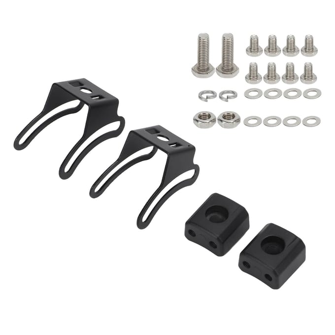 2 Set Zwarte Verstelbare LED Lightbar Schuifmontagebeugel Montagebasisbeugel voor Off Road Voertuig black