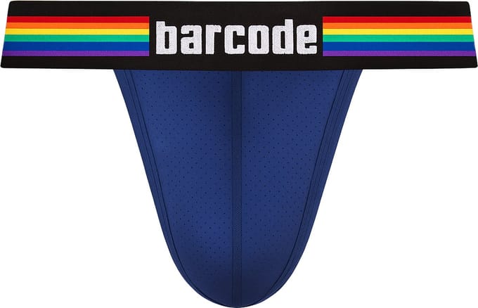 Barcode Berlin Pride Jockstrap Navy - MAAT S - Heren Ondergoed - Jockstrap voor Man - Mannen Jock