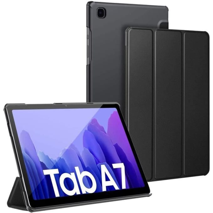 Hoesje voor Samsung Galaxy Tab A7 - Samsung - T505/T500/T507 - Zwart - Fijne textuur - Verstelbare standaard