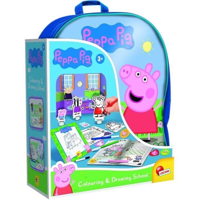 Lisciani - Peppa Pig - kleur- en tekenschool in een rugzak
