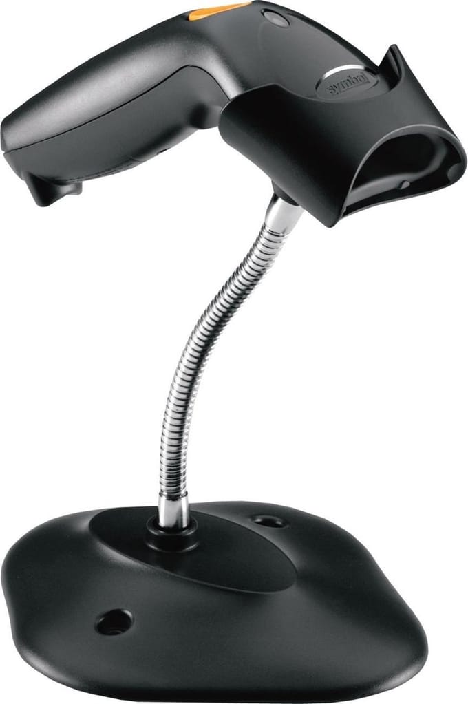 Zebra LS1203 - 1D Wired Barcode Scanner (Includes USB Cable and Cradle)