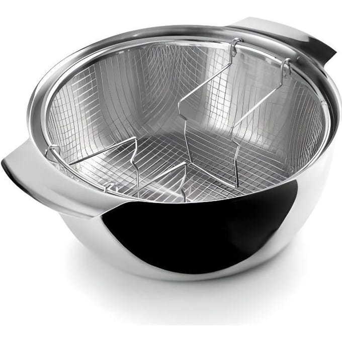 Friteuse - IBILI - Inductie - 24 cm - Roestvrij staal - 4,5L - Geschikt voor alle warmtebronnen