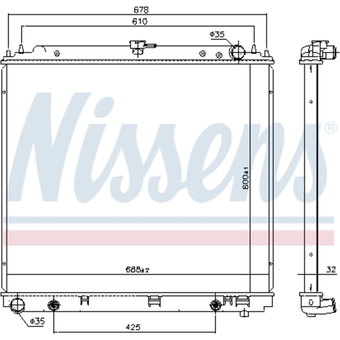 Radiator, motorkoeling NISSENS 69485