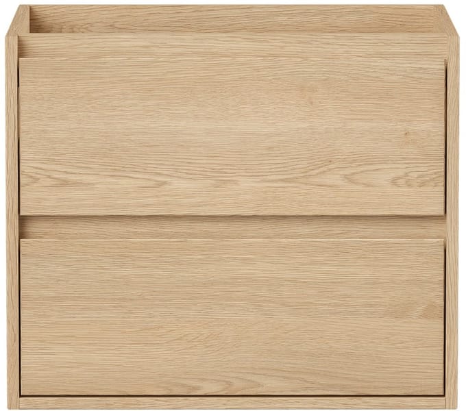 Vente-unique Meubel onder wastafel - Eikenfineer - 60 cm - MILIPAM