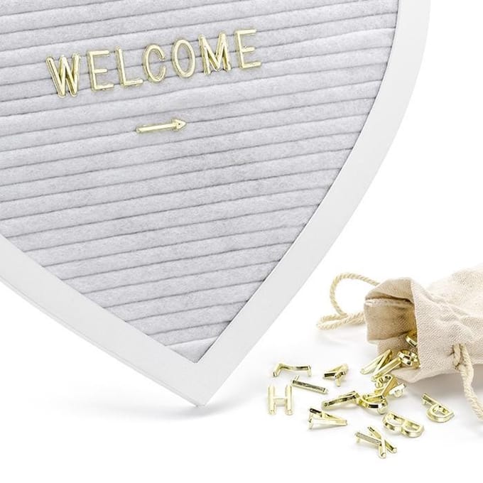PartyDeco - Borden (papier) -Trouwen Tekst - Letter Bord