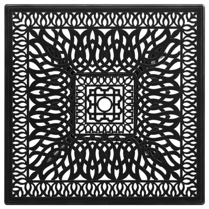 vidaXL - Tuintafel - 90x90x73 - cm - gietaluminium - zwart