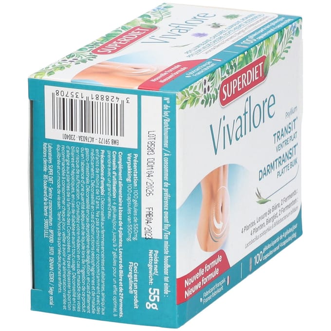 Superdiet Vivaflore Darmtransit 100 Gecomprimeerde tabletten