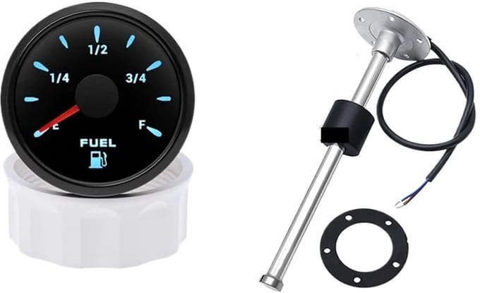 Brandstofniveaumeter - Olietank indicator - Voertuig metingen - 7 Kleuren LED - 52MM
