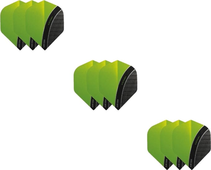 3 Sets (9 stuks) XS100 Curve flights Multipack - Groen